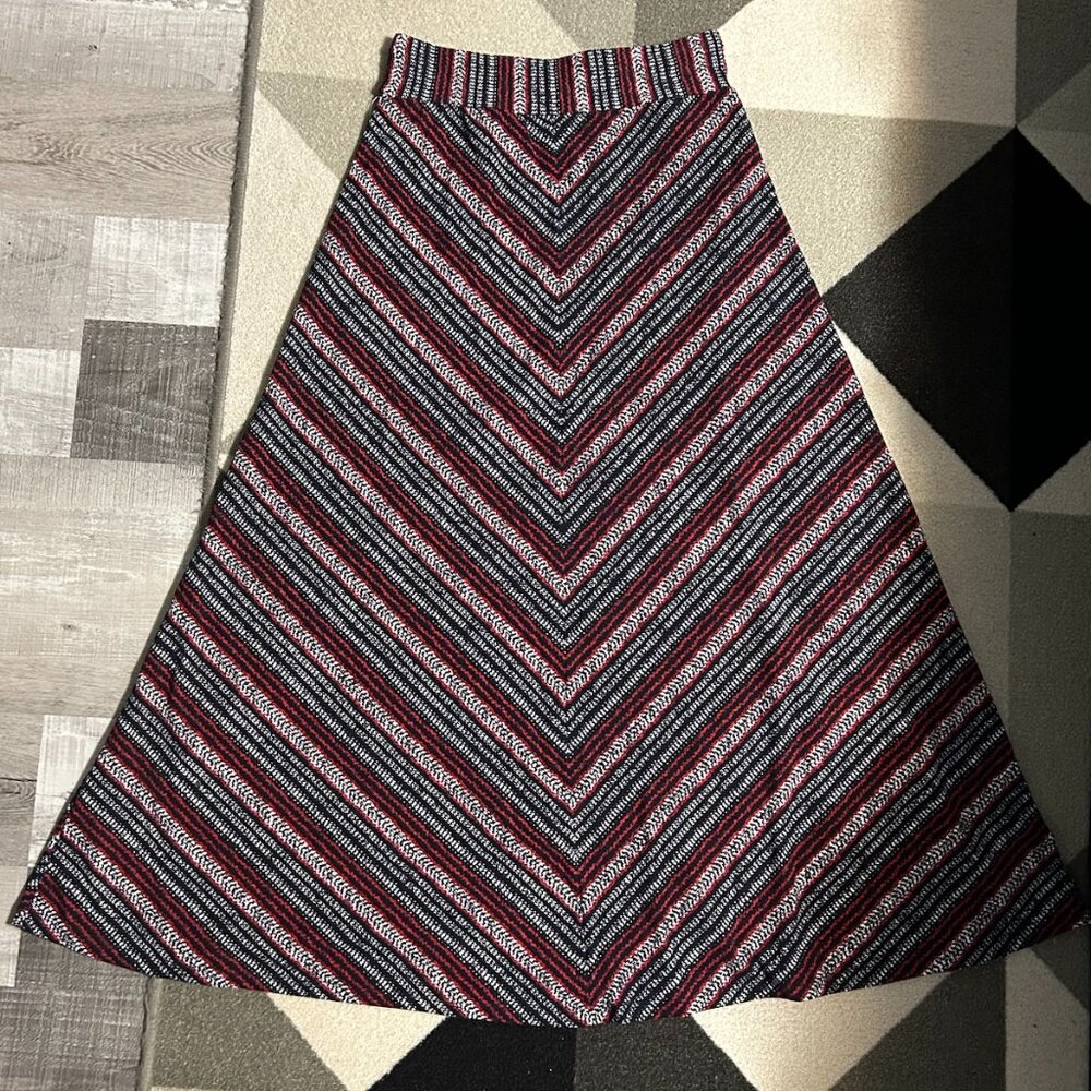 NWT Westport Abstract Chevron Print‎ A-Line Maxi Skirt Women's Size S - Picture 4 of 7